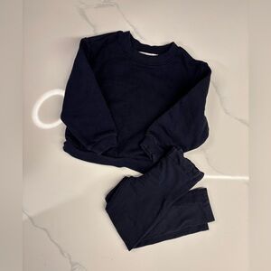 H&M Navy leggings and sweatshirt 2T